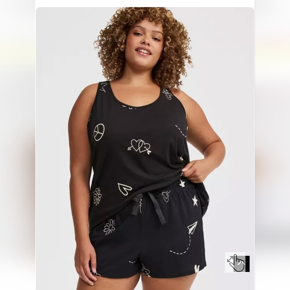 Torrid Cotton Racerback Sleep Tank & Cotton Sleep Shorts Size 2x New!